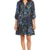 Women's Tie Neck Bishop Sleeve Flounce Hem Perfect Fall Dress Versatile Chic Office