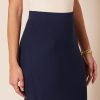 Women's Ponte Pull-On Above The Knee Fitted Pencil Skirt