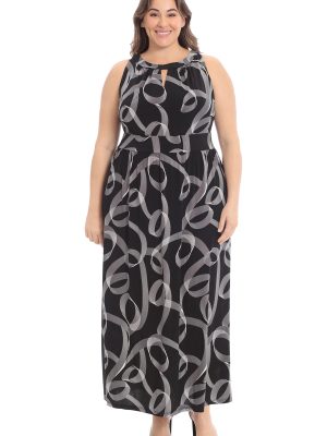 Women's Halter Neckline Signature Morris Maxi Dress Vacation Occasion Event Guest of