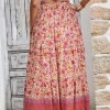 Women's 2025 Bohemian Long Skirts Flowy High Waist A Line Maxi Skirts for Women Summer Pleated Mini Skirts
