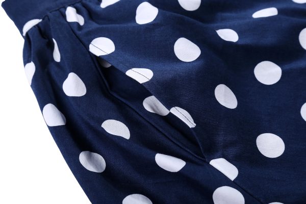 Women Vintage Skirt Smock Waist Rockabilly Swing Casual Party Skirts