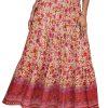 Women's 2025 Bohemian Long Skirts Flowy High Waist A Line Maxi Skirts for Women Summer Pleated Mini Skirts