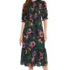 Women's High Neck Sheer Midi Dress