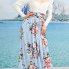 Womens Long Flowy Cute Modest High Waist Floor Length Pockets Maxi Skirt