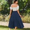 Long Skirts for Women High Waist A Line Skirt Casual Flowy Tiered Skirt with Pockets Summer Floral Boho Skirt