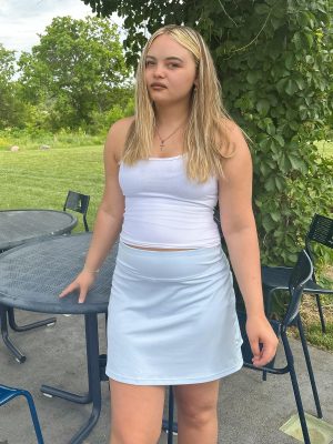 Women Tennis Skirt Athletic Skort High Waisted Golf Inner Shorts with Pockets Running Sports Pickleball