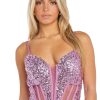 Juniors Sequined Gown W/Corset Bodice & Side Slit