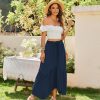 Long Skirts for Women High Waist A Line Skirt Casual Flowy Tiered Skirt with Pockets Summer Floral Boho Skirt