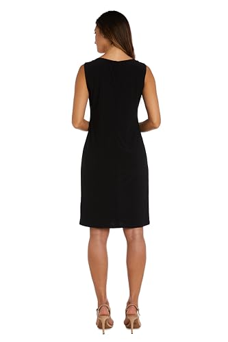 Womens Drape-Front Printed Two Piece Dress