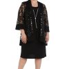 Womens Drape-Front Printed Two Piece Dress
