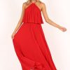 Women's Gia Pleated Halterneck Maxi Dress