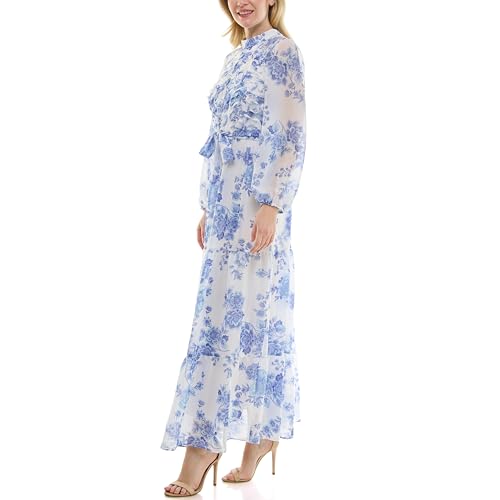 Women's Printed Long Sleeve Maxi Dress