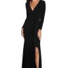 Women's Size Long Sleeve Stretchy Formal Dress (Available in Plus)