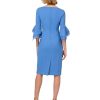 Women's Knit Crepe Tiered Sleeve Dress