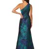 Women's One Shoulder Jacquard Gown
