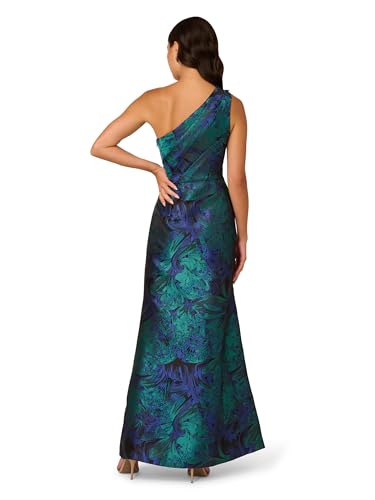 Women's One Shoulder Jacquard Gown
