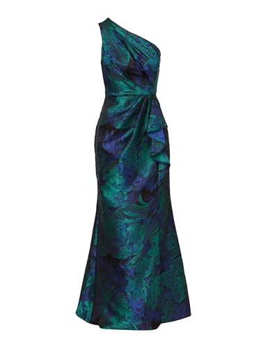 Women's One Shoulder Jacquard Gown