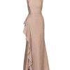 Women's Stretch Crepe Long Dress
