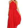 Women's Gia Pleated Halterneck Maxi Dress