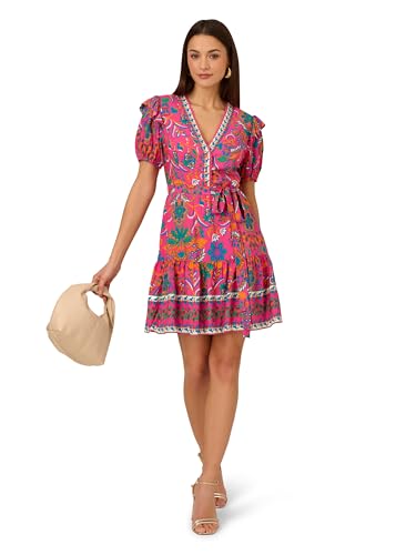 Women's Printed Short Flounce Dress