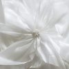 Women's V-Neck Pleated Dress, Floral Detail, Side Zipper, Wedding Guest Cocktail Formal