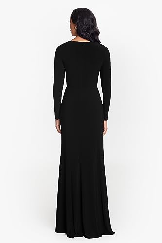 Women's Size Long Sleeve Stretchy Formal Dress (Available in Plus)