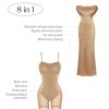 Women Shapewear Maxi Dress - Sleeveless Long Formal Cocktail Party Elegant Bodycon Dresses Built-in Bra
