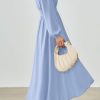 PRTTYGARDEN Womens Long Sleeve Maxi Dress 2025 Spring Trendy Elegant V Neck Flowy Wedding Guest Holiday Formal Long Dresses