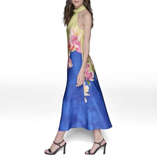 Women's Sleeveless Halter Neck Maxi Dress