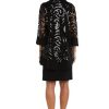 Womens Drape-Front Printed Two Piece Dress