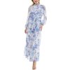 Women's Printed Long Sleeve Maxi Dress