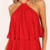 Women's Gia Pleated Halterneck Maxi Dress