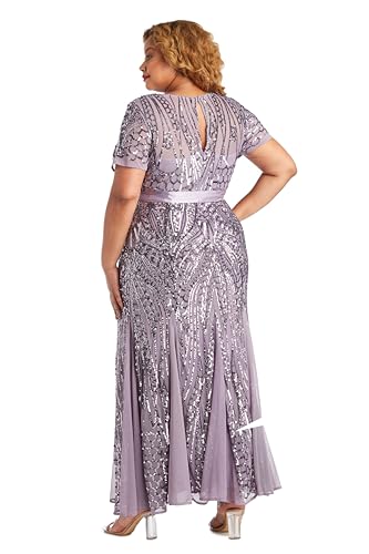 Womens Plus Formal Sequined Evening Dress