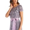 Womens Plus Formal Sequined Evening Dress