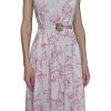 Women's Scoop Neck Sleeveless Midi Sheath Dress
