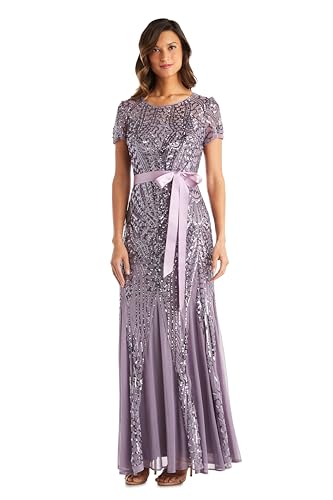 Womens Plus Formal Sequined Evening Dress