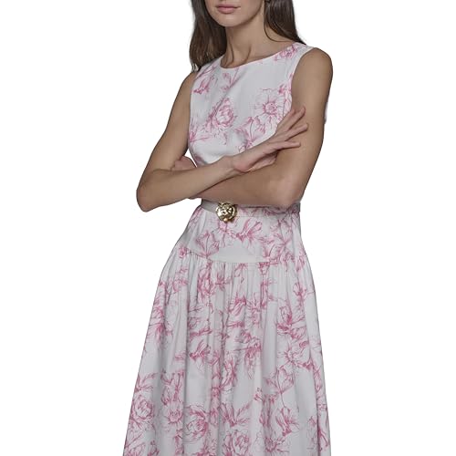 Women's Scoop Neck Sleeveless Midi Sheath Dress