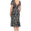 Elegant Midi Chiffon Dress W/Ruffle Top & Chiffon Capelet