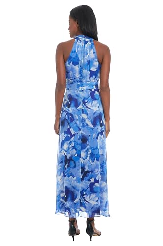 V-Neck Waist Tie Ruffle Cascade Wedding Guest Dresses for Women