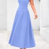 Spring Casual Dresses for Women 2025 Summer Business Work Midi Sleeveless A Line Pleated Cocktail Dress