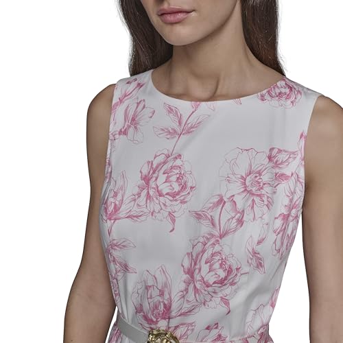 Women's Scoop Neck Sleeveless Midi Sheath Dress