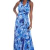 V-Neck Waist Tie Ruffle Cascade Wedding Guest Dresses for Women