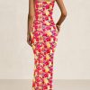 Womens Summer Printed Tube Maxi Dress Strapless Bodycon Sleeveless Night Out Long Dresses