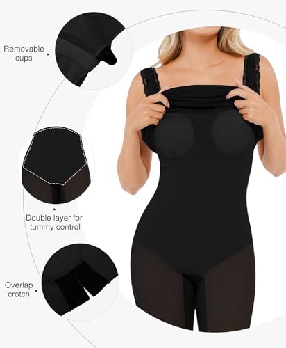 Shapewear Tank Dress Summer Maxi Dress Built-in Bra Square Neck Lace Trim Going Out Vacation Dresses for Women