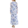 Women's Printed Long Sleeve Maxi Dress