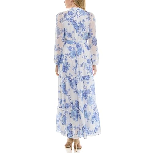 Women's Printed Long Sleeve Maxi Dress