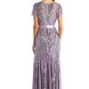 Womens Plus Formal Sequined Evening Dress