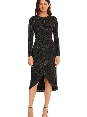 Women's Sleek and Sophisticated Wrap Look High Low Skirt Office Career Event Guest of