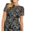 Elegant Midi Chiffon Dress W/Ruffle Top & Chiffon Capelet