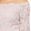 Women's Long Stretch Lace Off The Shoulder Mock Mother of The Bride Dress (Petite and Regular Sizes)
